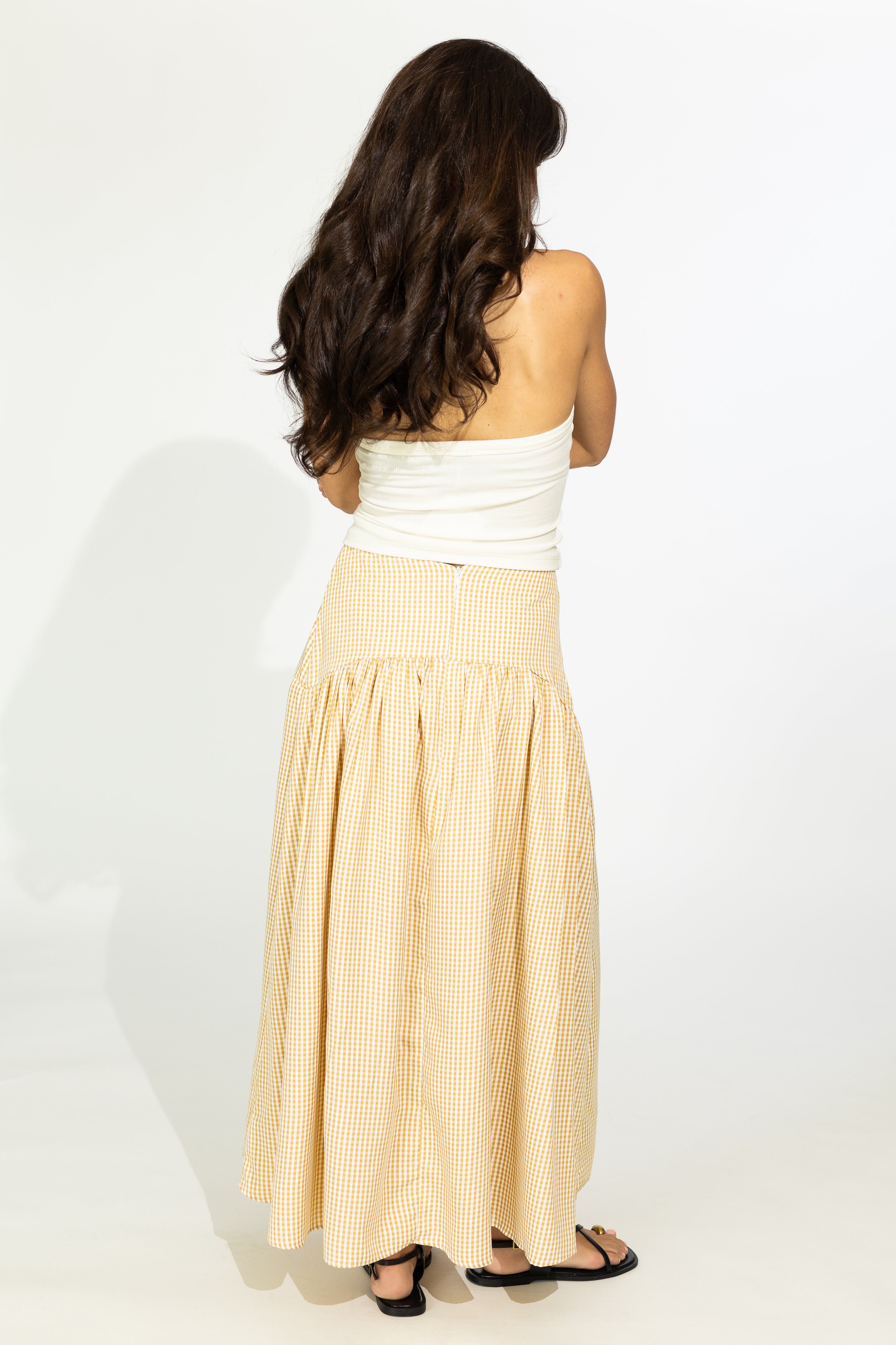 Pre-Order Cassie Curved Maxi Skirt (Ships by 8/20)