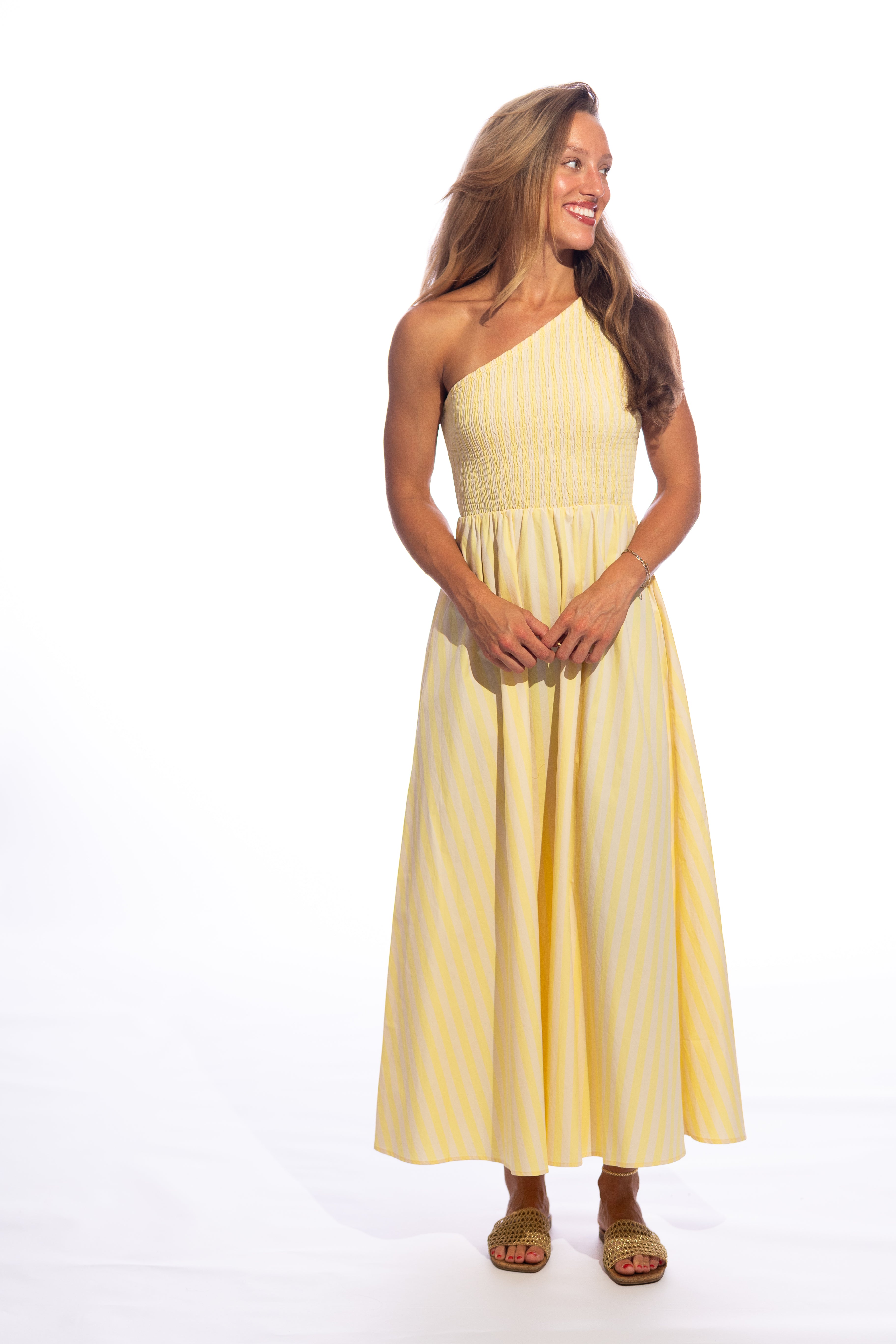 Selkie One Shoulder Butter Dress