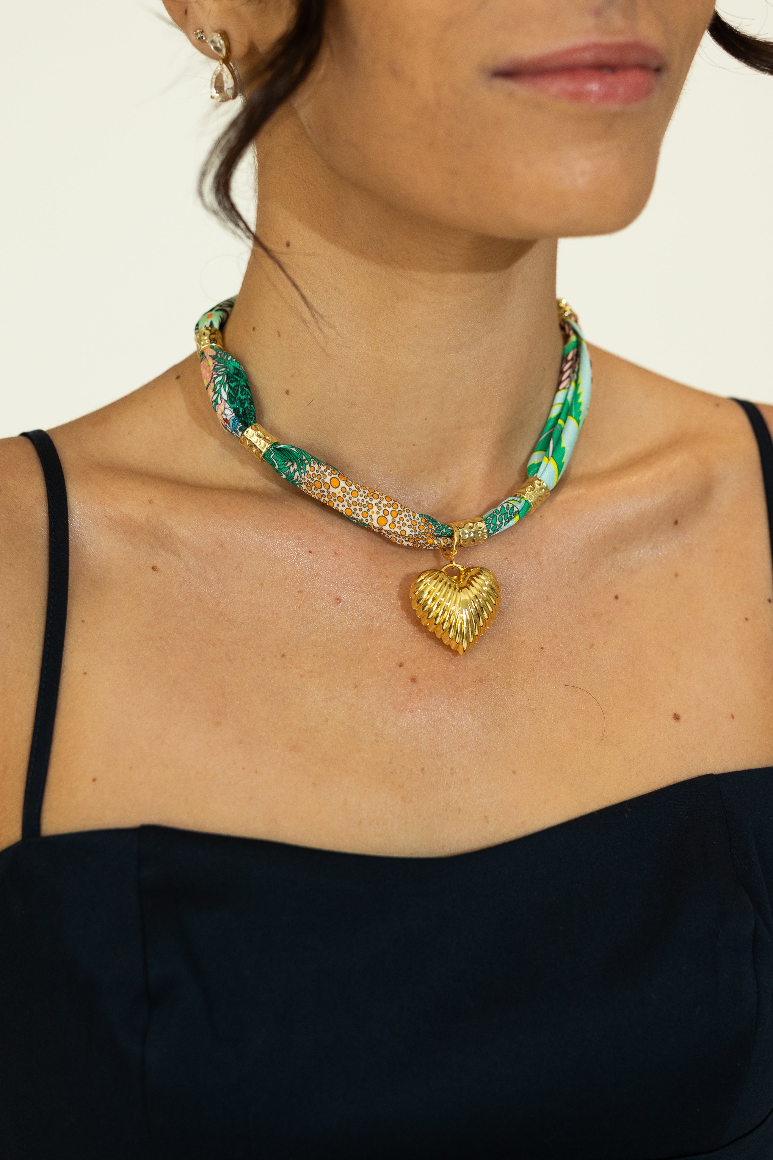 Ravello Green Scarf Necklace
