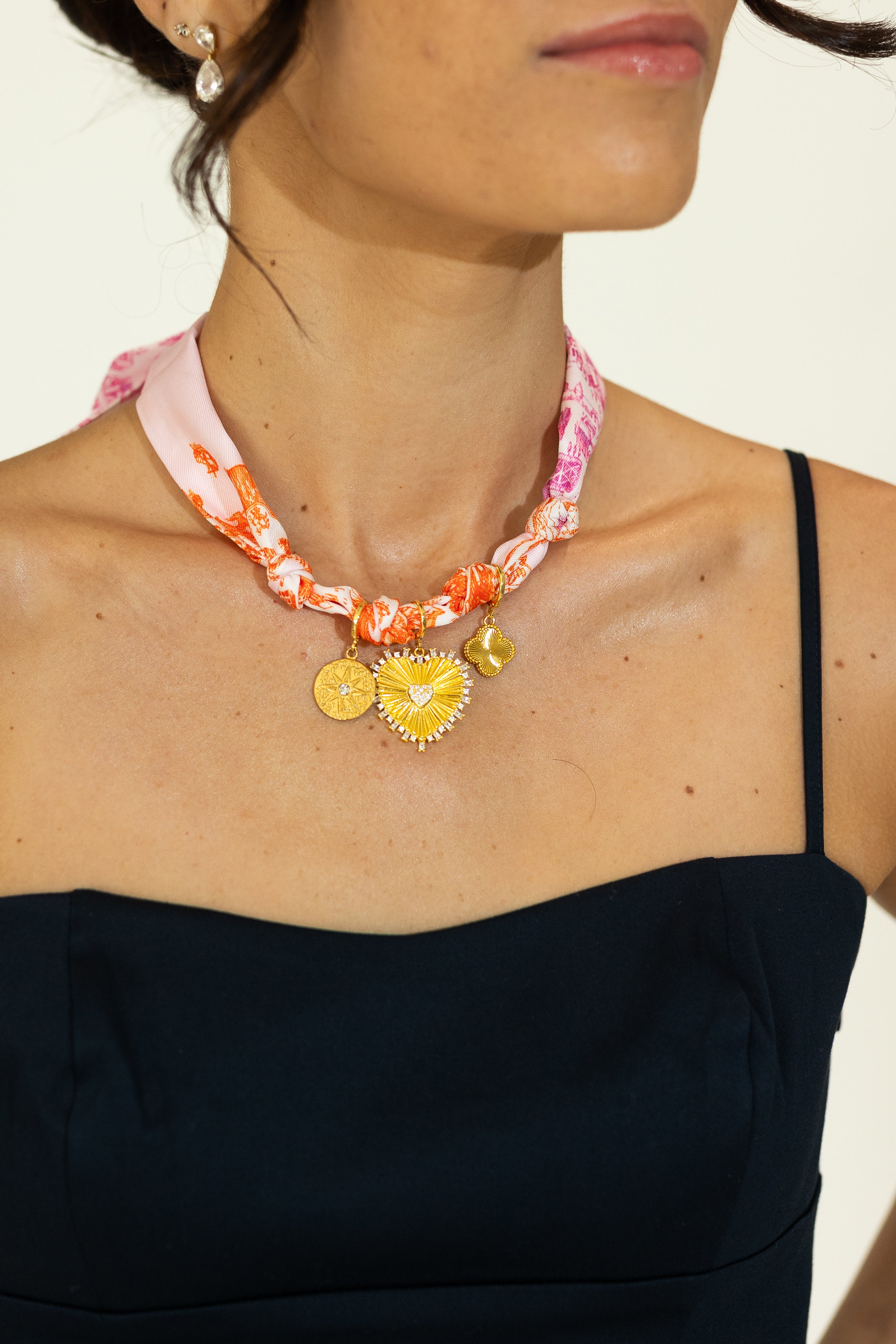 St. Barths Pink Scarf Necklace