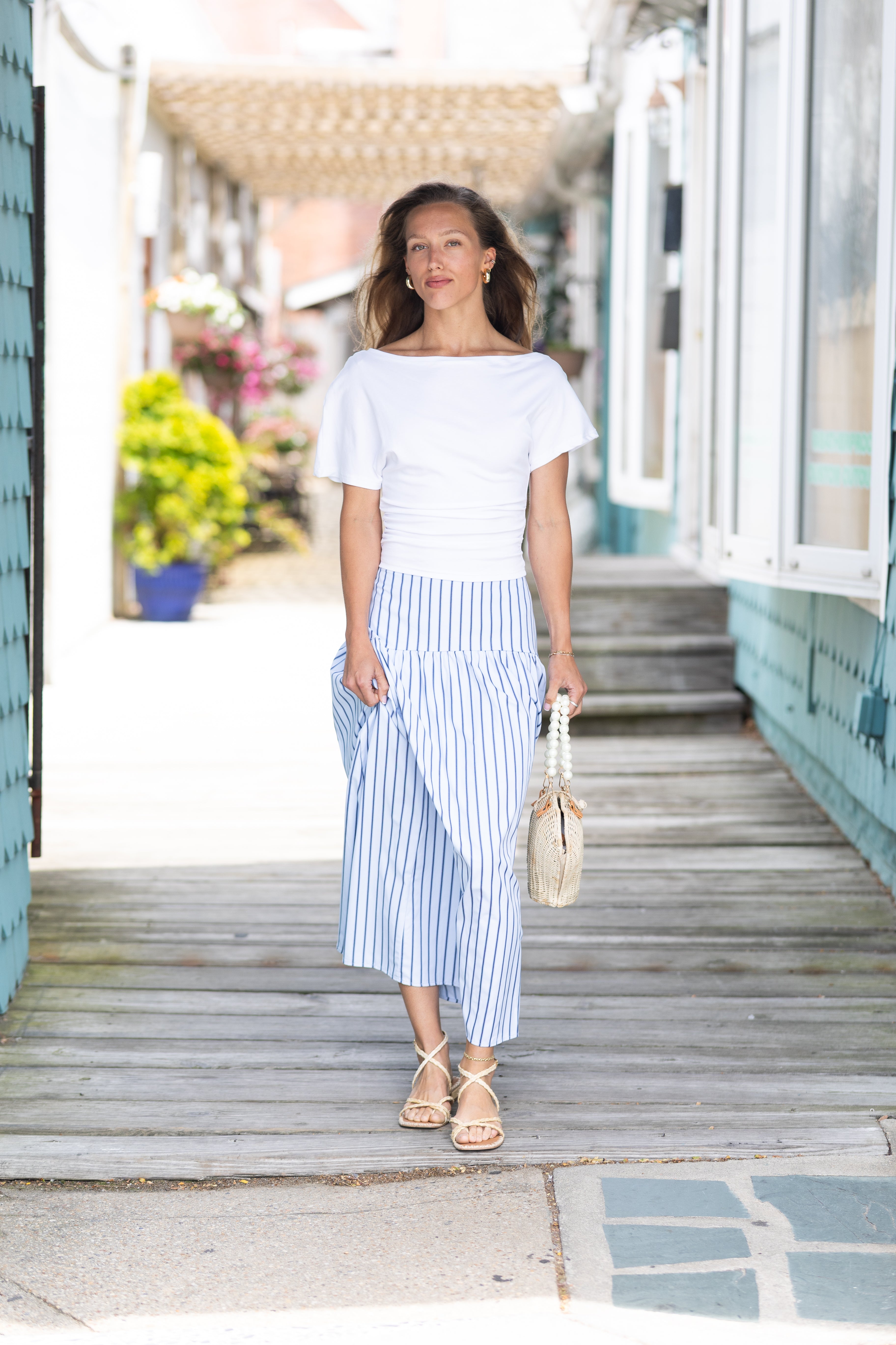 Pre-Order Cassie Curved Maxi Skirt (Ships by 8/20)