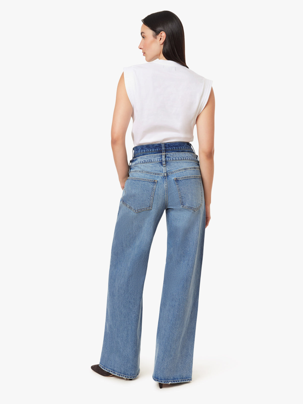 Double Denim Slouch Jeans