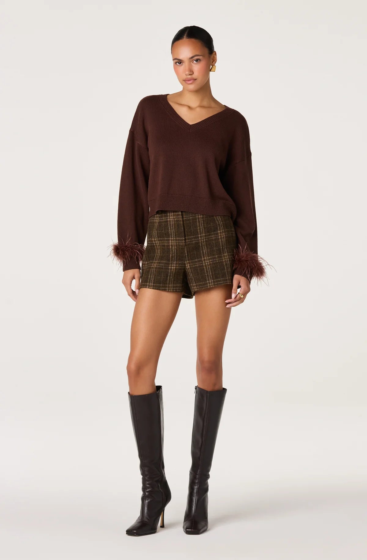Tianna Feather Cuff Sweater