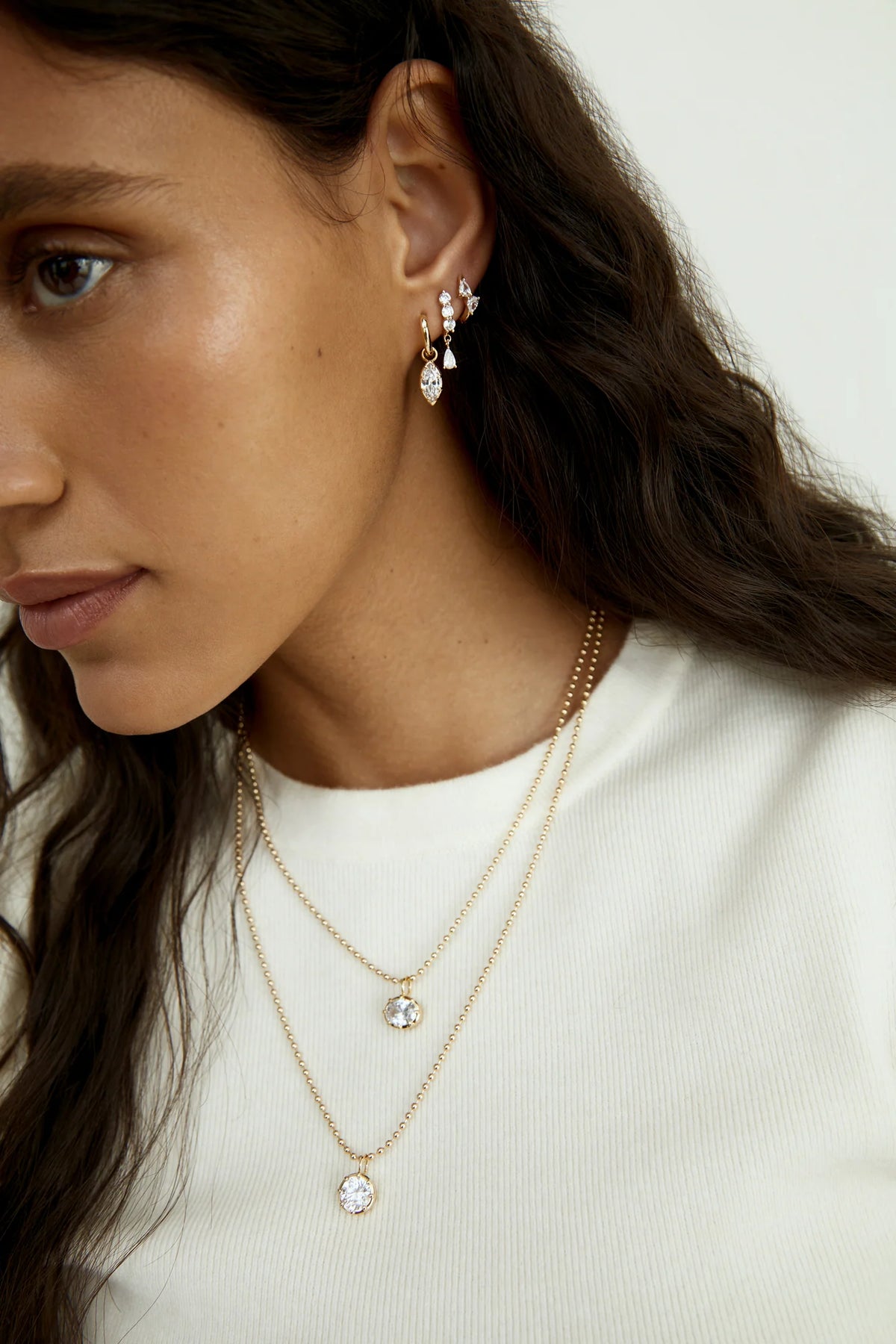 Cleo Bezel Set Earrings
