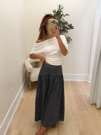 Pre-Order Cassie Curved Maxi Skirt (Ships by 8/20)