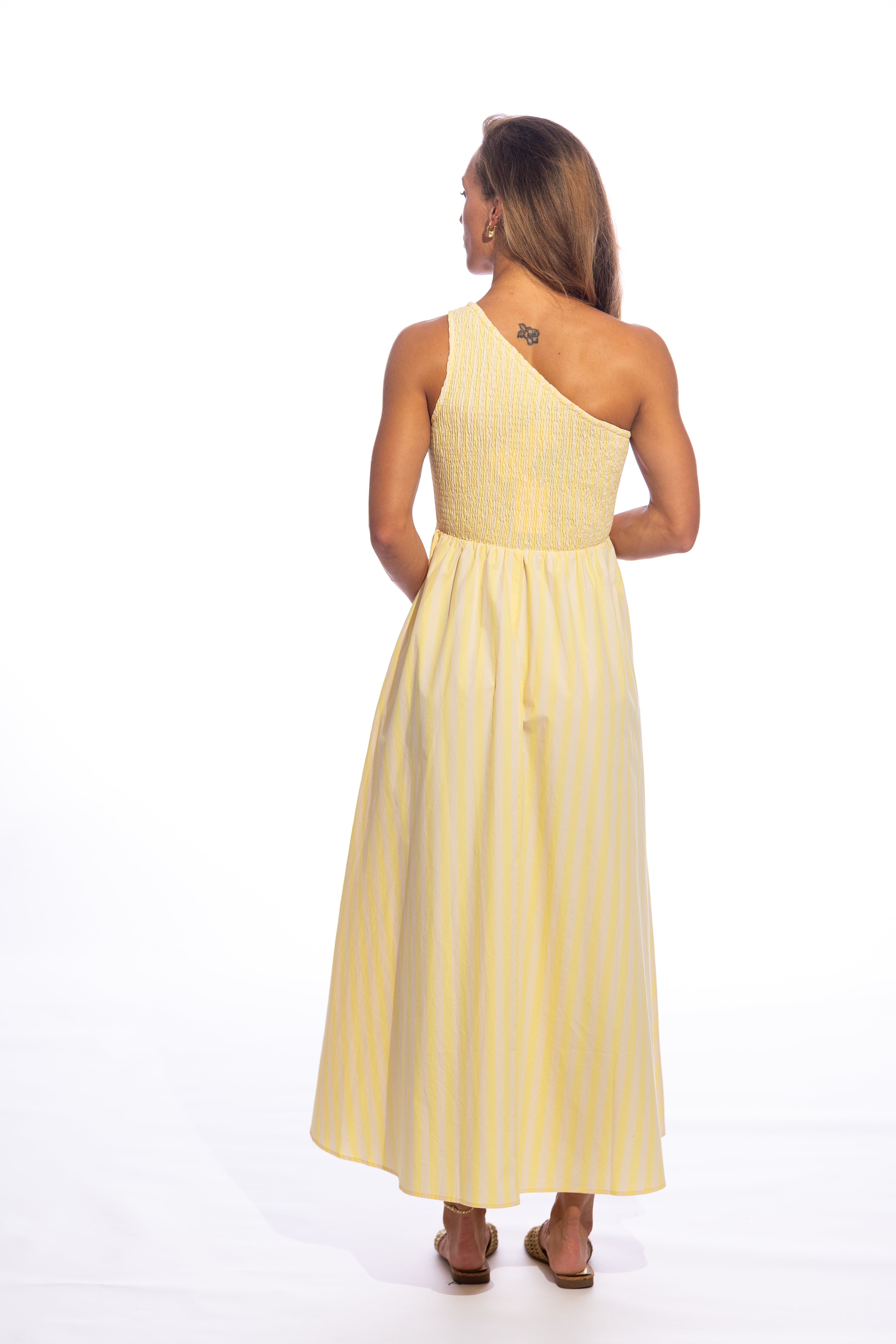 Selkie One Shoulder Butter Dress
