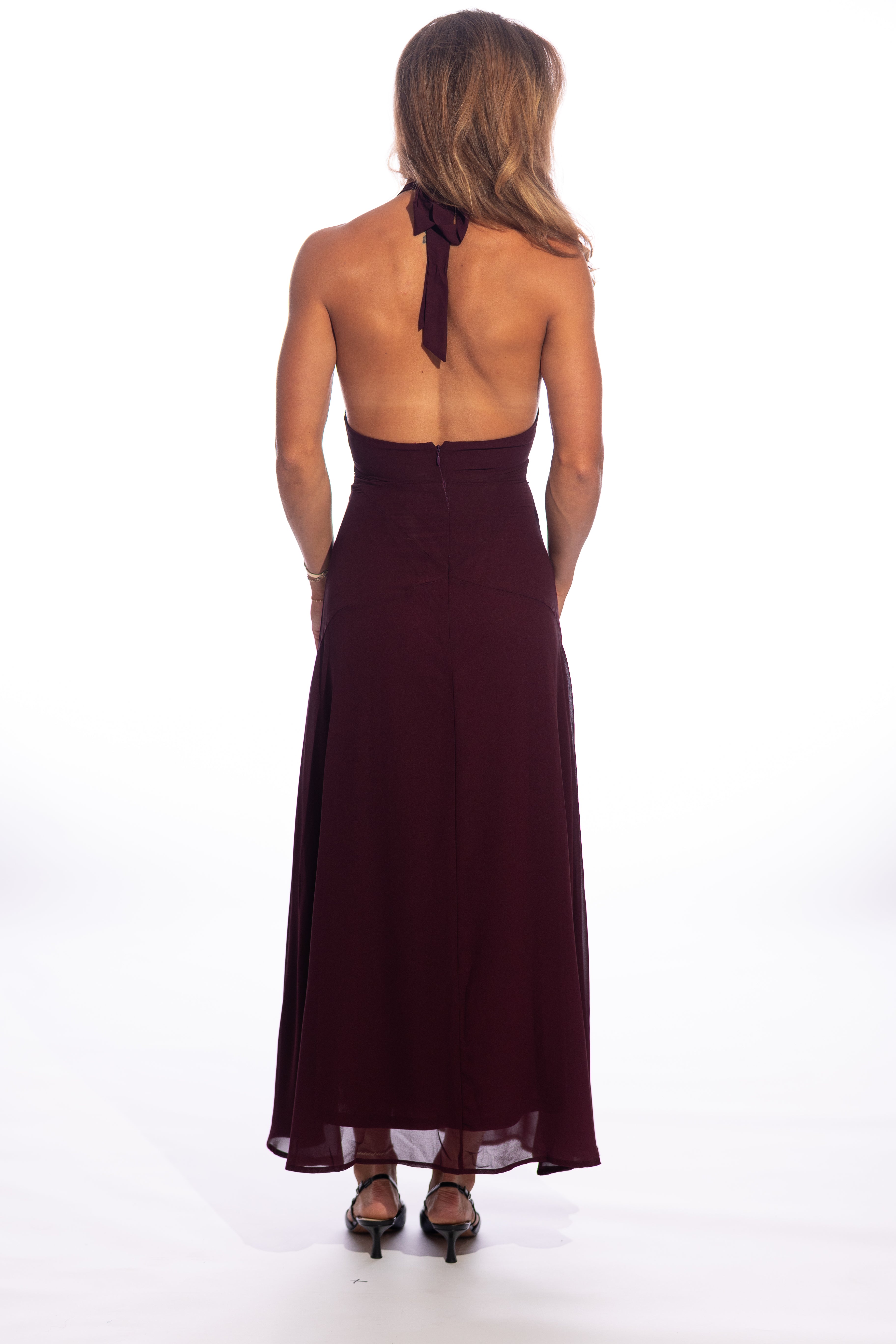 Kimberly Plum Halter Maxi Dress