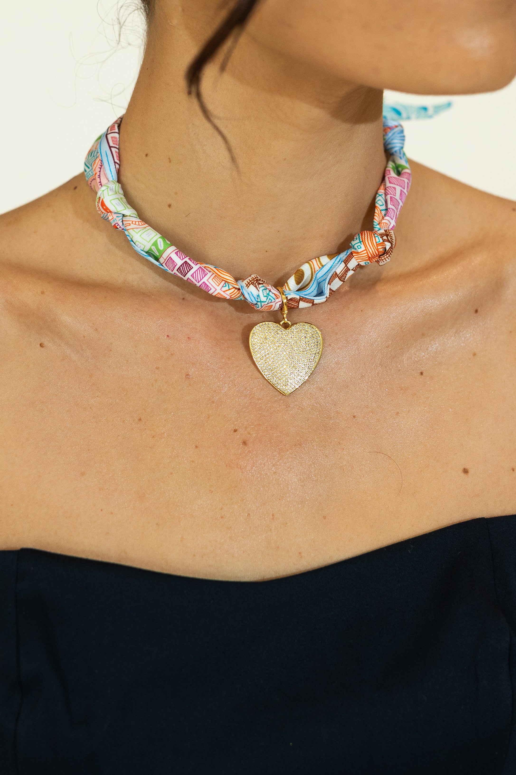 Paros Blue Scarf Necklace