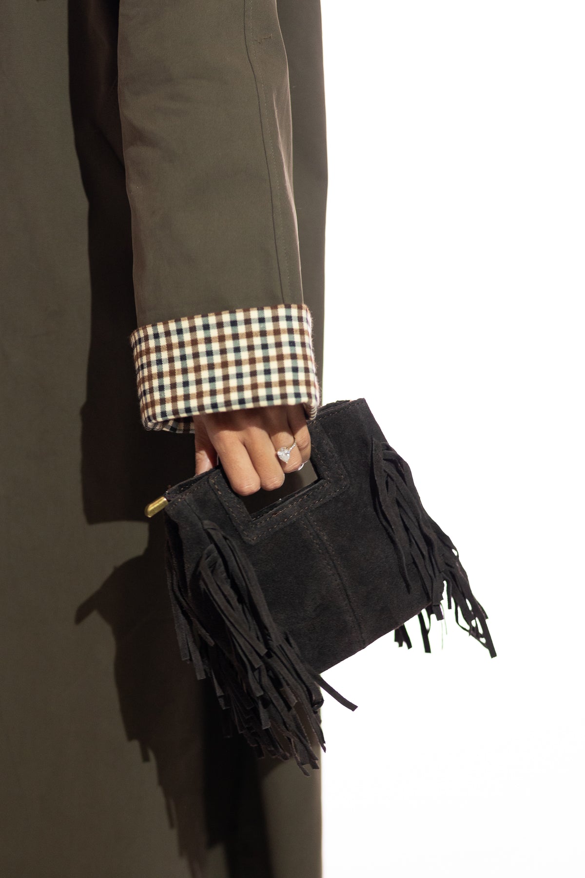 Suede Fringe Micro Bag