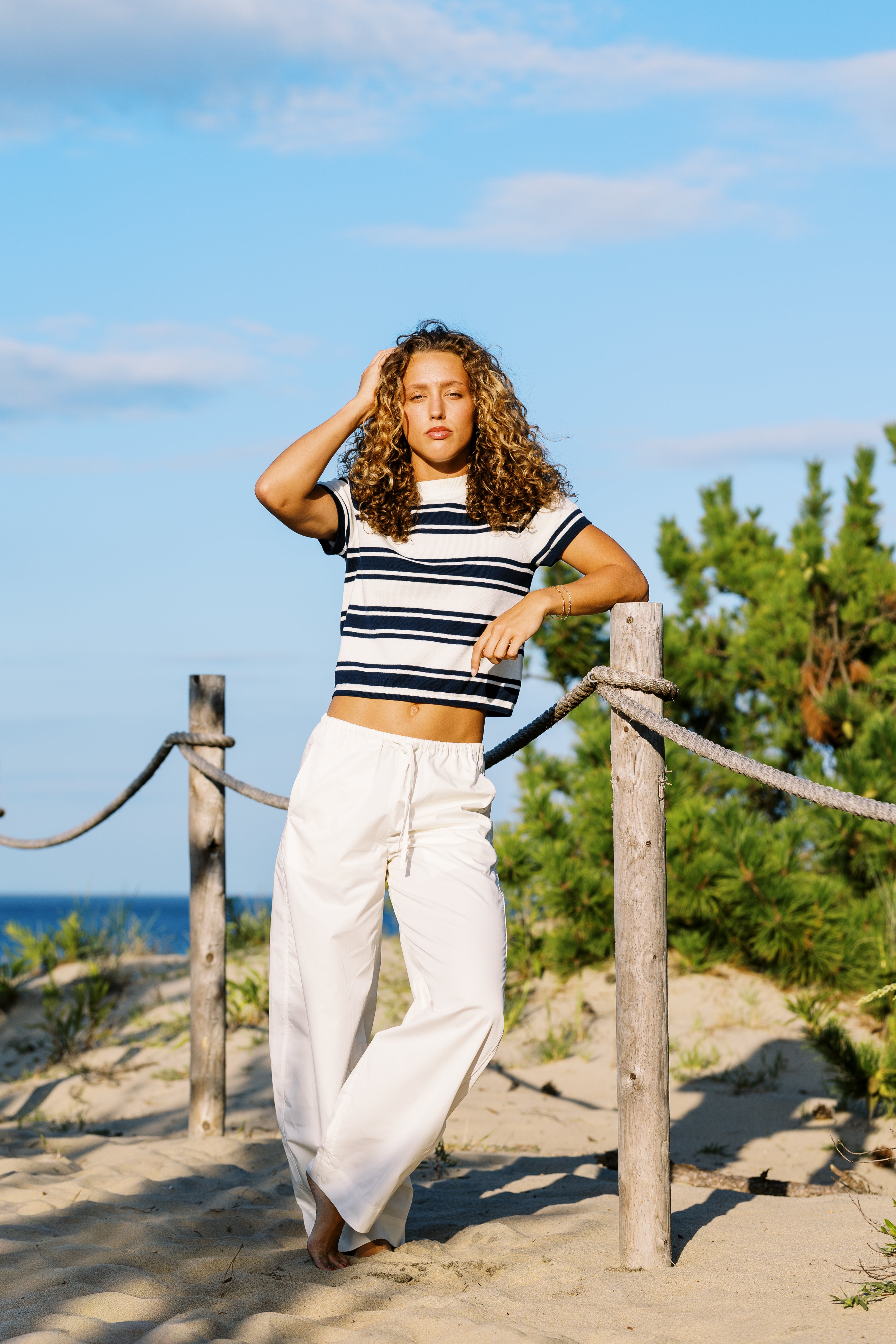 Nerida Striped Sweater Tee