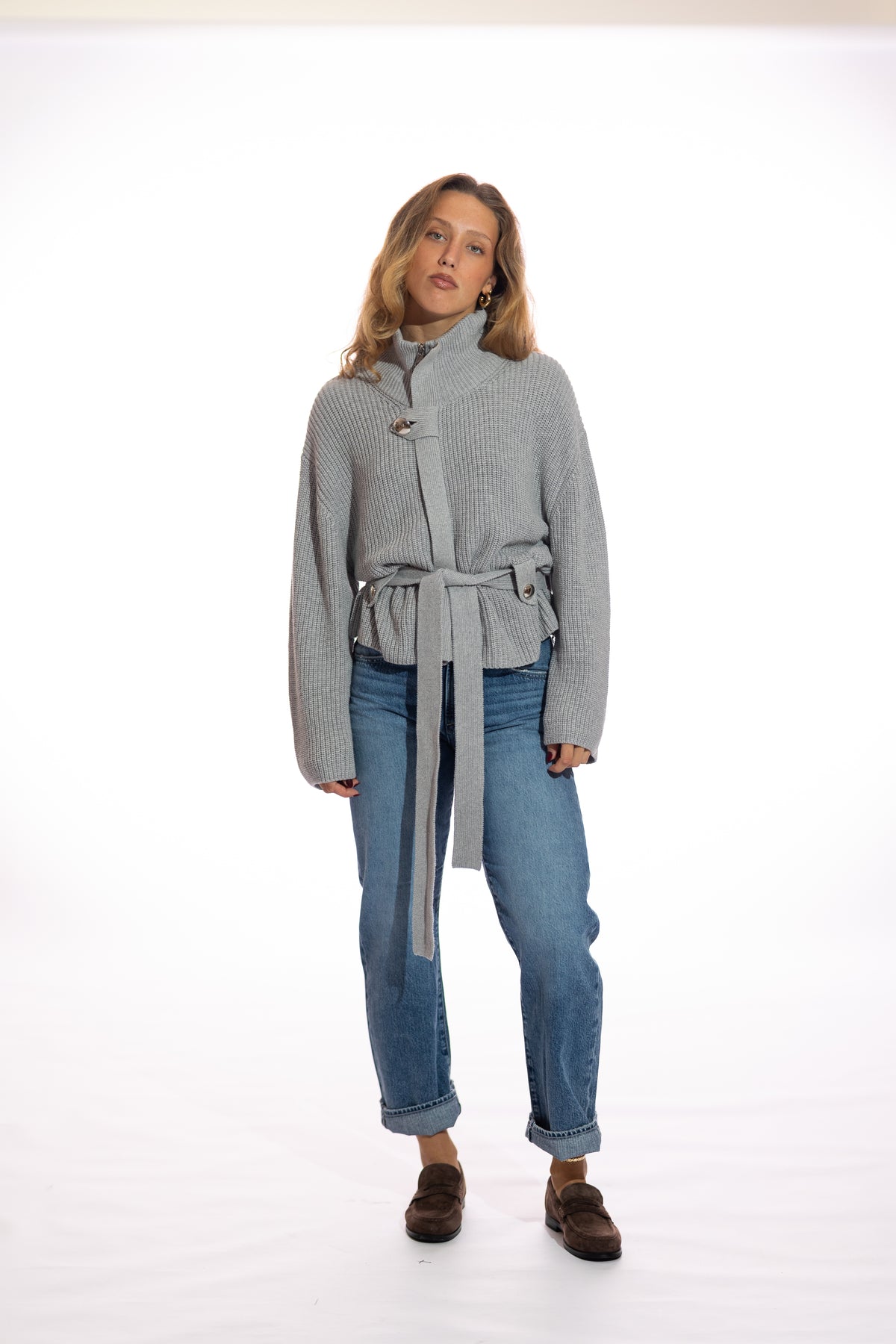 Easton Cashmere Belted Sweater