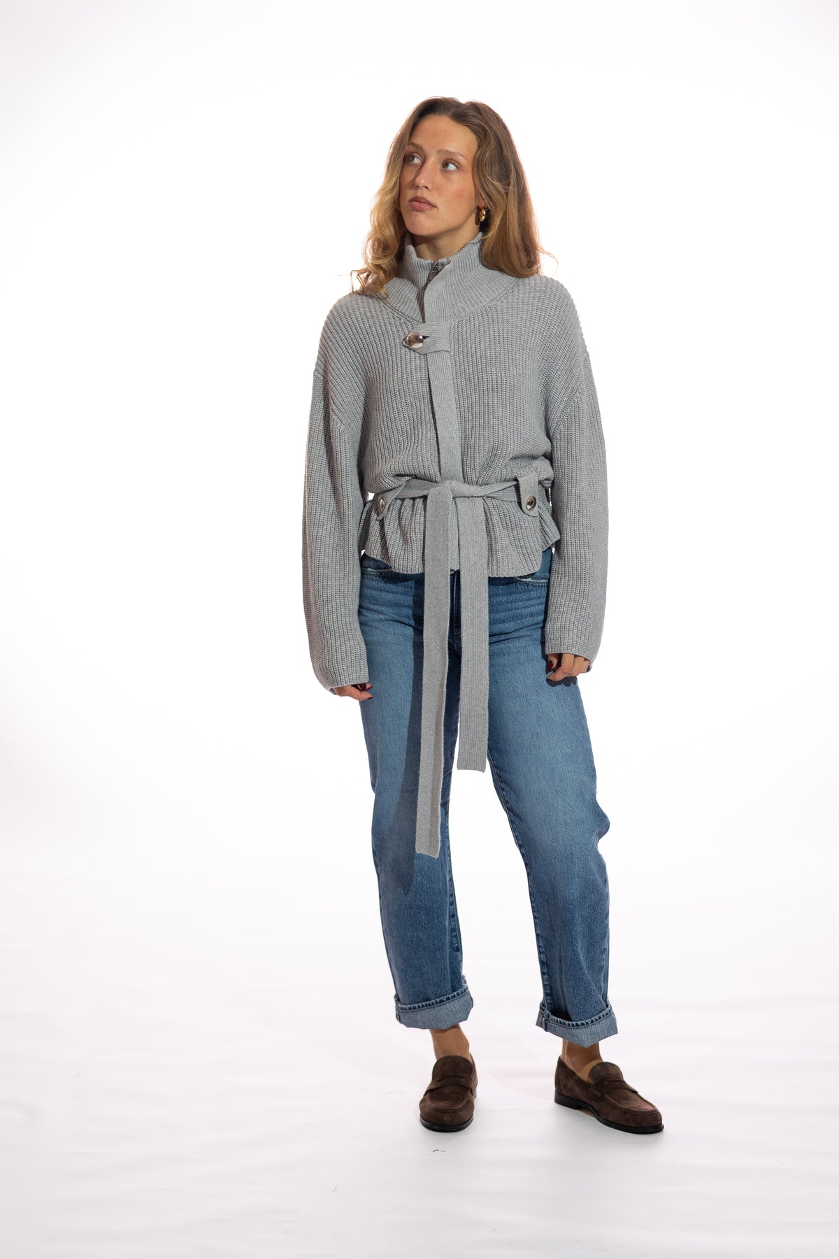 Easton Cashmere Belted Sweater